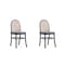 Manhattan Comfort Paragon Dining Chair 1.0 with Grey Cushions in Black and Cane, Set of 2 DCCA05-GY - alternate 1